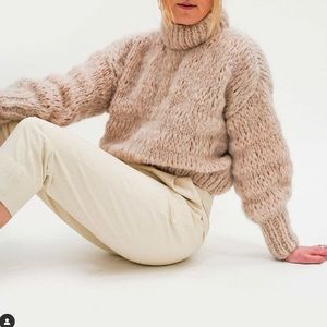 Frisson Knits Isabella Sweater in Nude/Buff